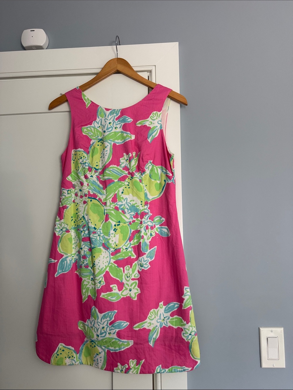 Lilly Pulitzer Pink Lime Green Floral Shift Dress